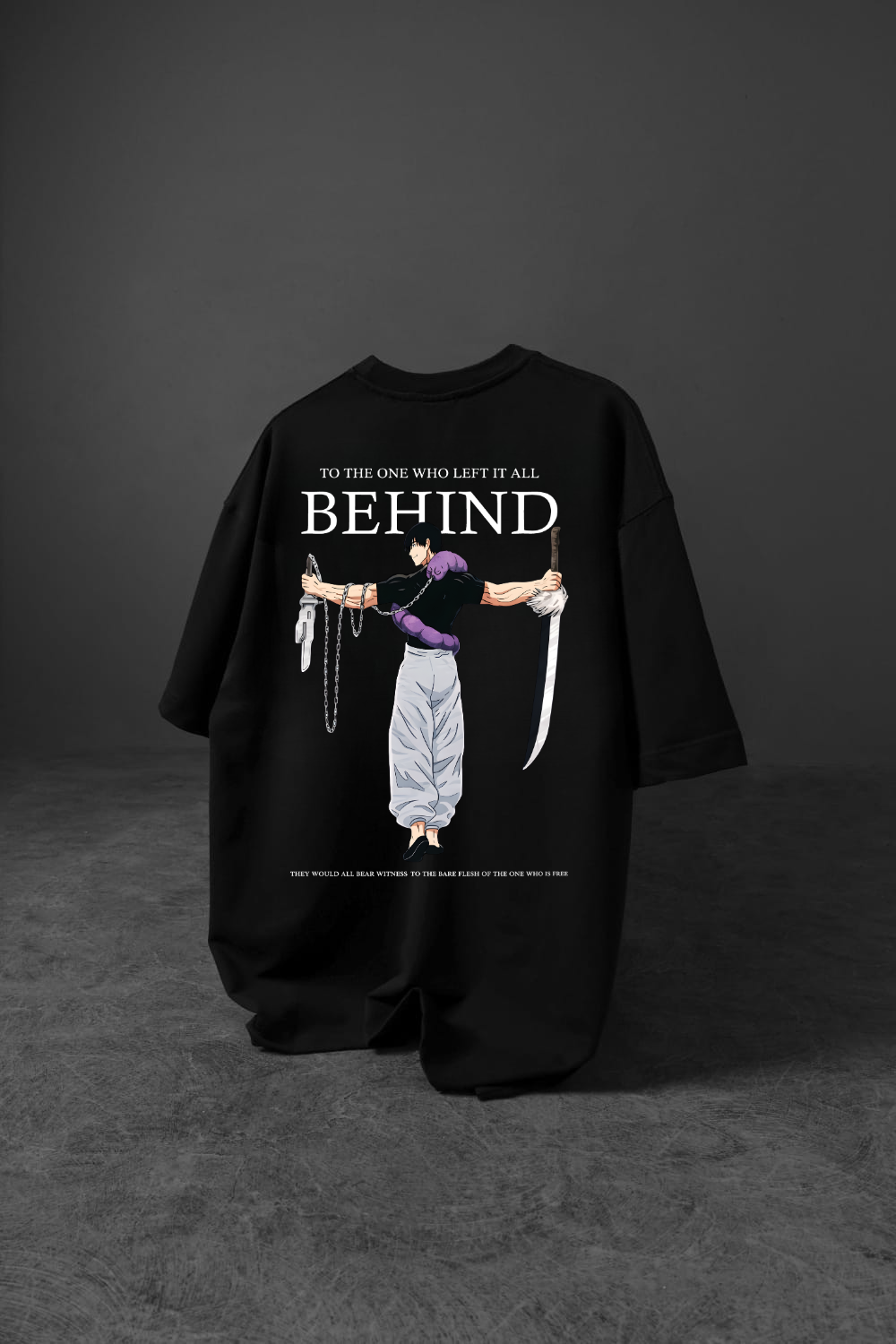 Behind Black Tee