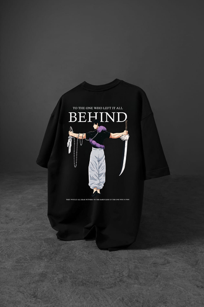 Behind Black Tee