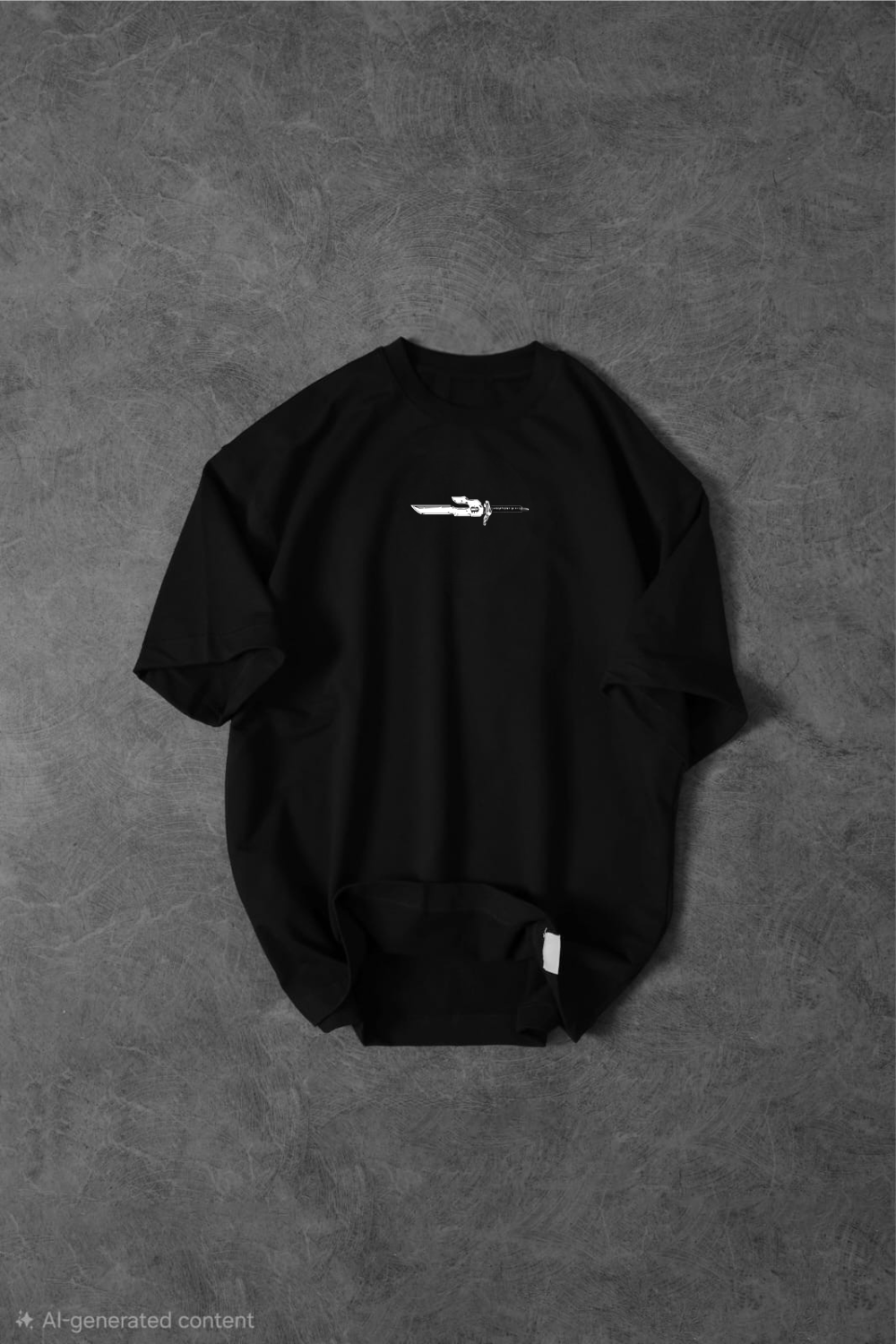 Behind Black Tee